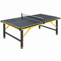 Tischtennistisch 274 x 152.5 x 76 cm aus MDF und Stahl Schwarz Gelb mit Netz